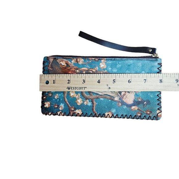 Peacock multicolor faux leather wallet Wristlet - Picture 4 of 8